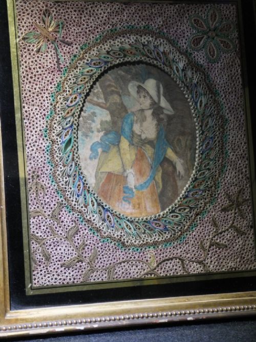 QUILLWORK PICTURE OF A LADY - ADDITIONAL PHOTO 2