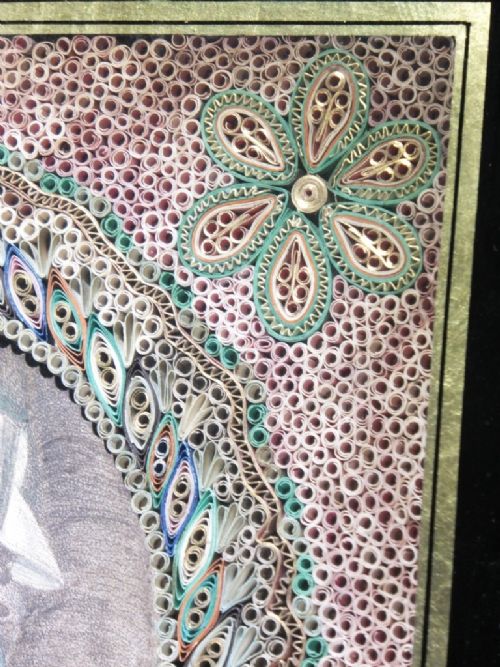 QUILLWORK PICTURE OF A LADY - ADDITIONAL PHOTO 5