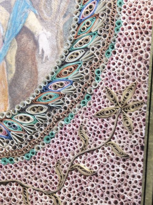 QUILLWORK PICTURE OF A LADY - ADDITIONAL PHOTO 6