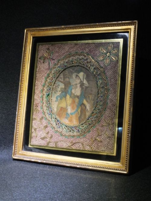 QUILLWORK PICTURE OF A LADY - ADDITIONAL PHOTO 7