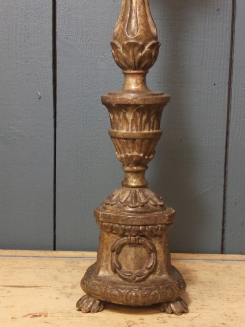 SILVER GREY PRICKET STICK CANDLESTICK - ADDITIONAL PHOTO 2