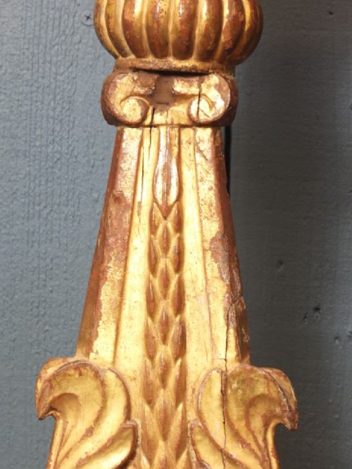 A LARGE GILDED CANDLESTICK - ADDITIONAL PHOTO 7