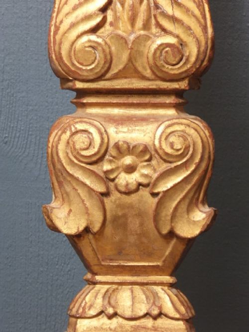 A LARGE GILDED CANDLESTICK - ADDITIONAL PHOTO 9