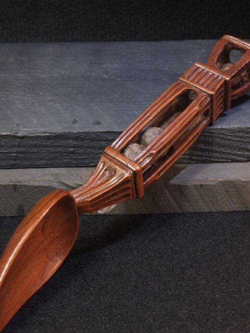 WELSH YEW WOOD LOVE SPOON - ADDITIONAL PHOTO 3