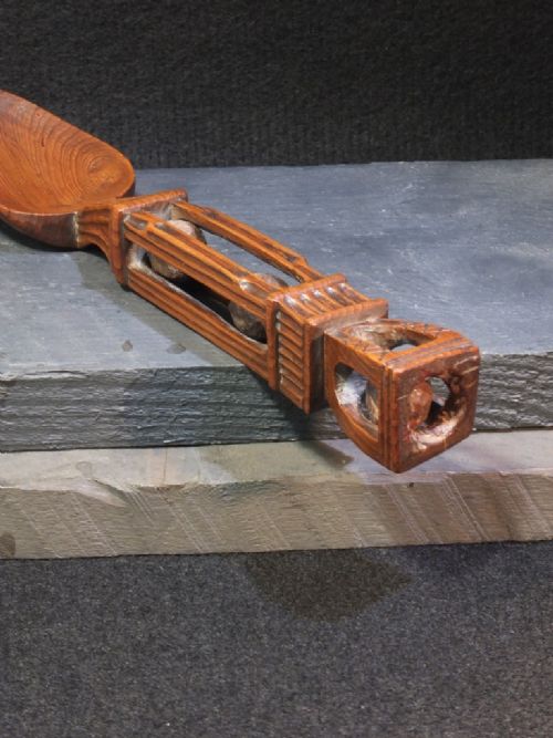 WELSH YEW WOOD LOVE SPOON - ADDITIONAL PHOTO 5