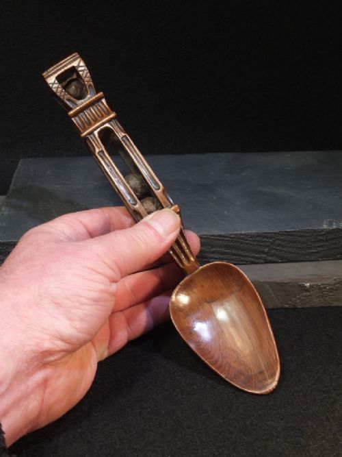 WELSH YEW WOOD LOVE SPOON - ADDITIONAL PHOTO 7