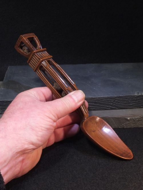 WELSH YEW WOOD LOVE SPOON - ADDITIONAL PHOTO 8