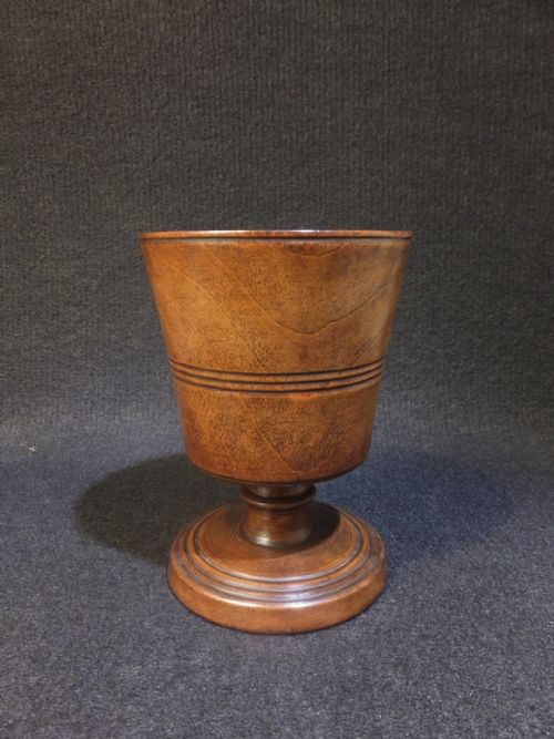 pole lathe turned goblet - CATEGORY: ANTIQUE MISCELLANEOUS - DATED 1800