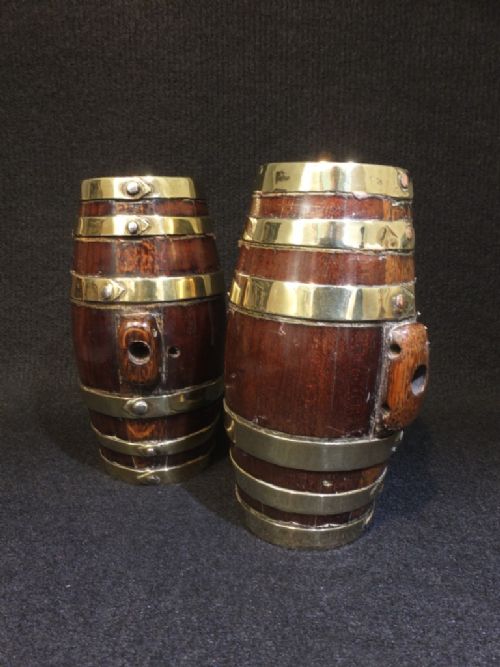 pair spirit barrels - CATEGORY: ANTIQUE MISCELLANEOUS - DATED 1850