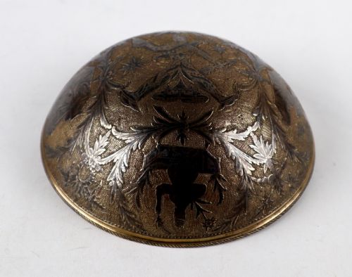 MAGNIFICENT SOLID SILVER GILT NIELLO BOWL 18TH CENTURY BALKANS OTTOMAN EMPIRE - ADDITIONAL PHOTO 2