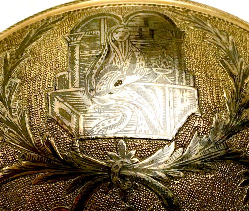 MAGNIFICENT SOLID SILVER GILT NIELLO BOWL 18TH CENTURY BALKANS OTTOMAN EMPIRE - ADDITIONAL PHOTO 5