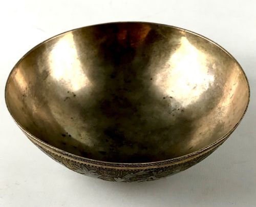 MAGNIFICENT SOLID SILVER GILT NIELLO BOWL 18TH CENTURY BALKANS OTTOMAN EMPIRE - ADDITIONAL PHOTO 6