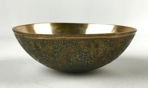 MAGNIFICENT SOLID SILVER GILT NIELLO BOWL 18TH CENTURY BALKANS OTTOMAN EMPIRE - ADDITIONAL PHOTO 9