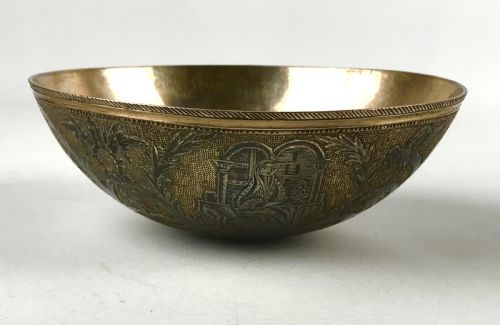 MAGNIFICENT SOLID SILVER GILT NIELLO BOWL 18TH CENTURY BALKANS OTTOMAN EMPIRE - ADDITIONAL PHOTO 10