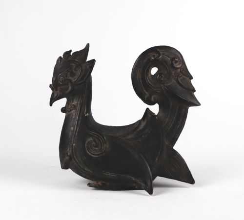 ANTIQUE CHINESE BRONZE PAIR OF HEAVY MANDARIN DUCKS QING DYNASTY 19TH CENTURY - ADDITIONAL PHOTO 6