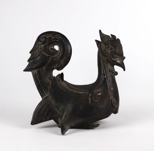 ANTIQUE CHINESE BRONZE PAIR OF HEAVY MANDARIN DUCKS QING DYNASTY 19TH CENTURY - ADDITIONAL PHOTO 7
