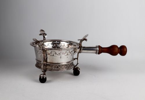RARE 17TH CENTURY STERLING SILVER BRAZIER CHARLES II LONDON - ADDITIONAL PHOTO 3
