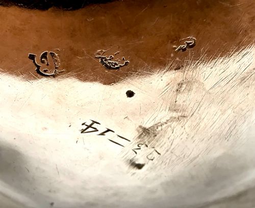 RARE 17TH CENTURY STERLING SILVER BRAZIER CHARLES II LONDON - ADDITIONAL PHOTO 4