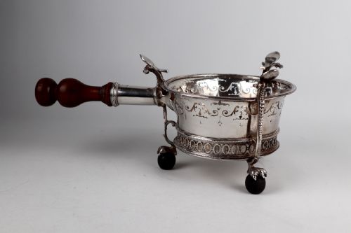 RARE 17TH CENTURY STERLING SILVER BRAZIER CHARLES II LONDON - ADDITIONAL PHOTO 6