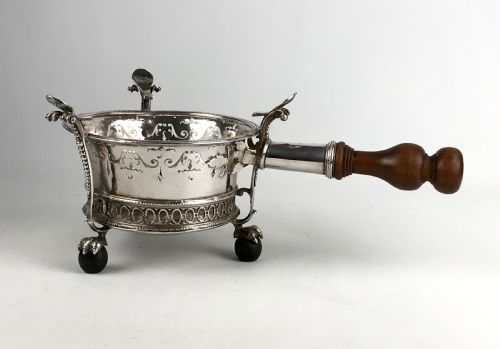 RARE 17TH CENTURY STERLING SILVER BRAZIER CHARLES II LONDON - ADDITIONAL PHOTO 7