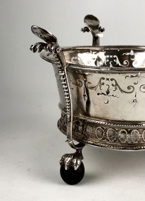RARE 17TH CENTURY STERLING SILVER BRAZIER CHARLES II LONDON - ADDITIONAL PHOTO 8