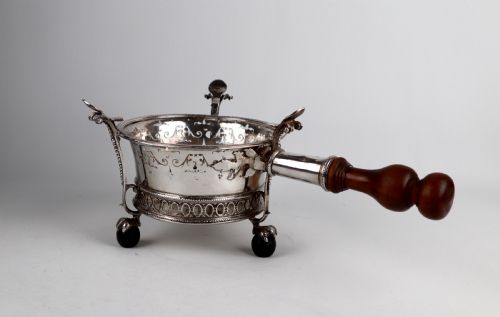 RARE 17TH CENTURY STERLING SILVER BRAZIER CHARLES II LONDON - ADDITIONAL PHOTO 9