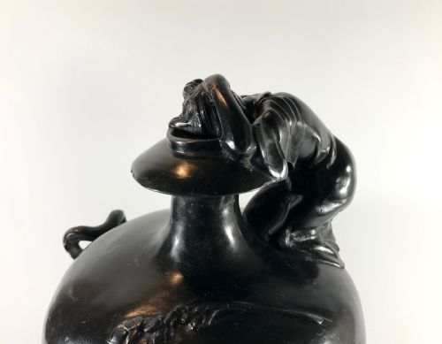 MAGNIFICENT LARGE FRENCH ANTIQUE ART NOUVEAU BRONZE URN - ADDITIONAL PHOTO 1