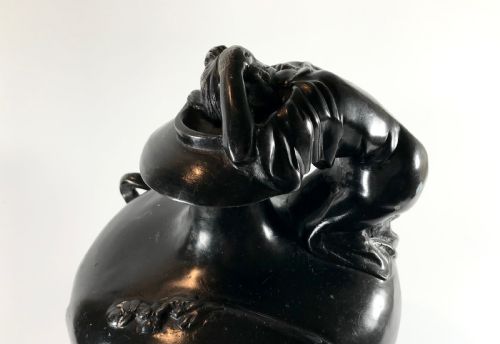 MAGNIFICENT LARGE FRENCH ANTIQUE ART NOUVEAU BRONZE URN - ADDITIONAL PHOTO 7