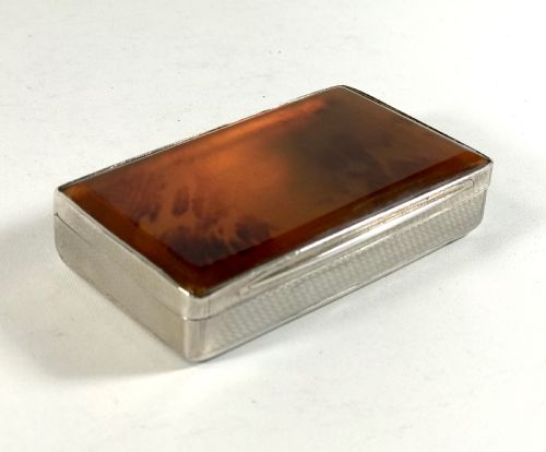 ANTIQUE SOLID SILVER STERLING AND TORTOISESHELL TABLE SNUFF BOX WILLIAM IV LONDON 1836 - ADDITIONAL PHOTO 7