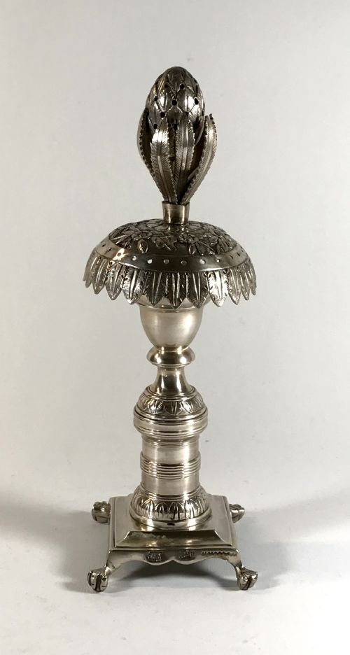 magnificent solid silver toothpick portugal porto 1849 paliteiro 20cm - CATEGORY: ANTIQUE SILVER - DATED 19TH CENTURY