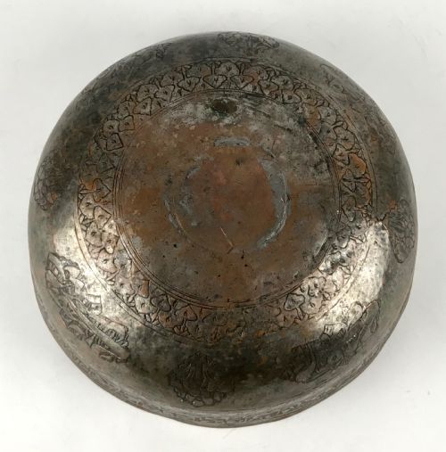 FINE ANTIQUE PERSIAN SAFAVID TINNED COPPER BOWL 17TH C 14 IMMACULATE ONES - ADDITIONAL PHOTO 3
