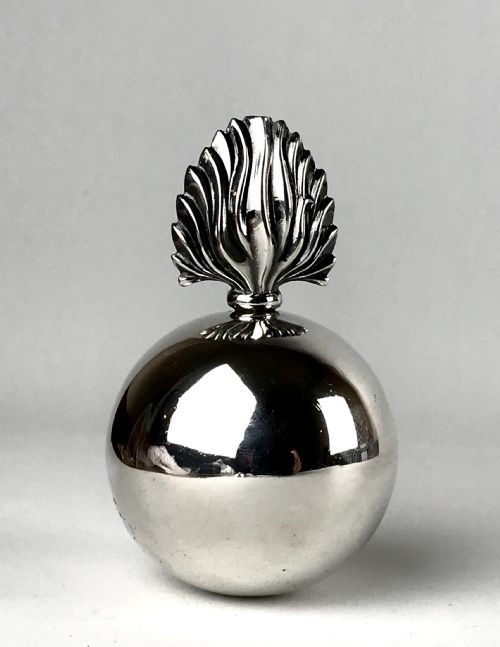victorian solid silver sterling novelty grenade table cigar lighter - CATEGORY: ANTIQUE SILVER - DATED VICTORIAN