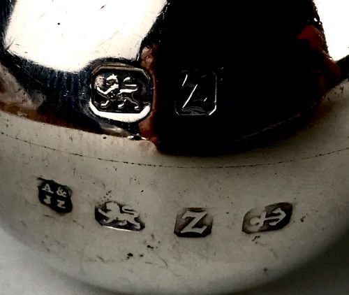 VICTORIAN SOLID SILVER STERLING NOVELTY GRENADE TABLE CIGAR LIGHTER - ADDITIONAL PHOTO 2