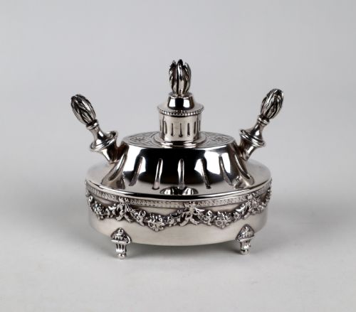 magnificent antique solid silver sterling table cigar lighter france paris - CATEGORY: ANTIQUE SILVER - DATED 19TH CENTURY