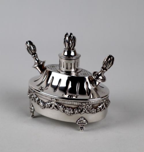 MAGNIFICENT ANTIQUE SOLID SILVER STERLING TABLE CIGAR LIGHTER FRANCE PARIS - ADDITIONAL PHOTO 3