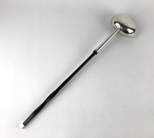 FINE GEORGIAN SOLID SILVER STERLING PUNCH TODDY LADLE 1736 ARMORIAL - ADDITIONAL PHOTO 1
