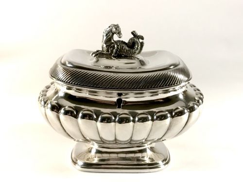 MAGNIFICENT FINE SOLID SILVER STERLING DUTCH BACHELORS TEA SET POT CADDY 1823 - ADDITIONAL PHOTO 2
