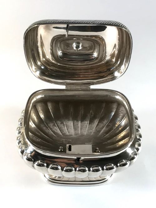 MAGNIFICENT FINE SOLID SILVER STERLING DUTCH BACHELORS TEA SET POT CADDY 1823 - ADDITIONAL PHOTO 4