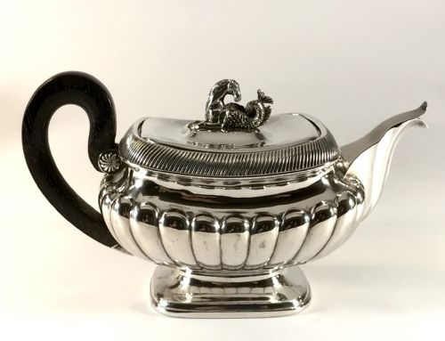 MAGNIFICENT FINE SOLID SILVER STERLING DUTCH BACHELORS TEA SET POT CADDY 1823 - ADDITIONAL PHOTO 7
