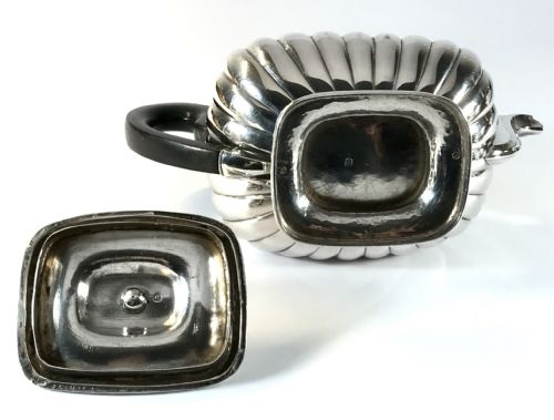 MAGNIFICENT FINE SOLID SILVER STERLING DUTCH BACHELORS TEA SET POT CADDY 1823 - ADDITIONAL PHOTO 12