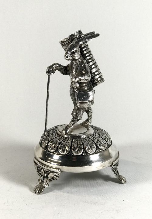 antique continental solid silver sterling 925 toothpick holder peter rabbit - CATEGORY: ANTIQUE SILVER - DATED EDWARDIAN