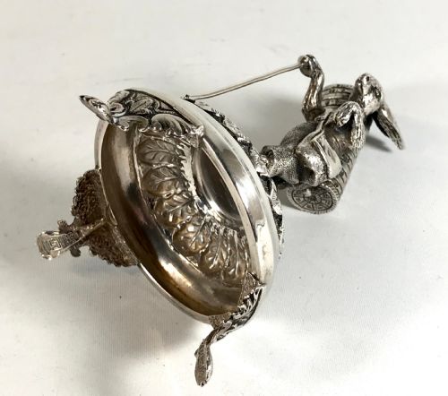 ANTIQUE CONTINENTAL SOLID SILVER STERLING 925 TOOTHPICK HOLDER PETER RABBIT - ADDITIONAL PHOTO 6