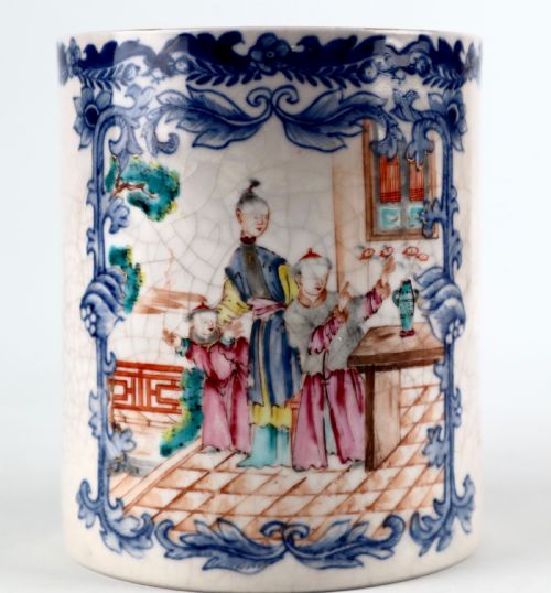 magnificent large qianlong chinese porcelain tankard 18th - CATEGORY: ANTIQUE CERAMICS - DATED 18TH CENTURY