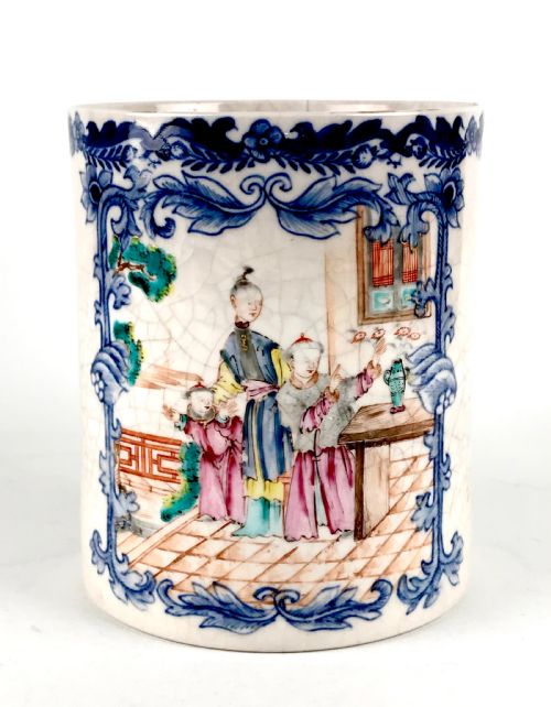 MAGNIFICENT LARGE QIANLONG CHINESE PORCELAIN TANKARD 18TH - ADDITIONAL PHOTO 6