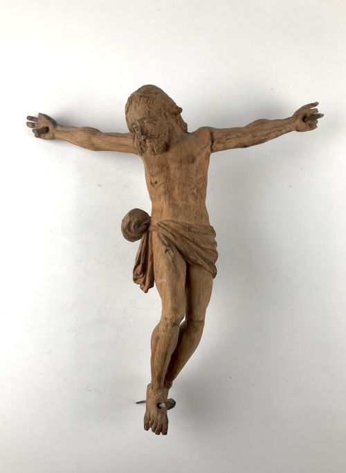 antique 18th century wooden carved italian corpus christi religious figure - CATEGORY: ANTIQUE MISCELLANEOUS - DATED 18TH CENTURY