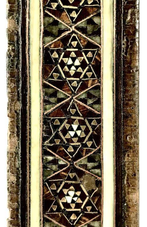 19TH CENTURY PERSIAN MIDDLE EASTERN RELIGIOUS CROSS CARVING KHATAM MOSAIC - ADDITIONAL PHOTO 8