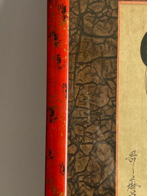 ANTIQUE MID 19TH CENTURY JAPANESE WOODBLOCK PICTURE PRINT MEIJI PERIOD - ADDITIONAL PHOTO 5