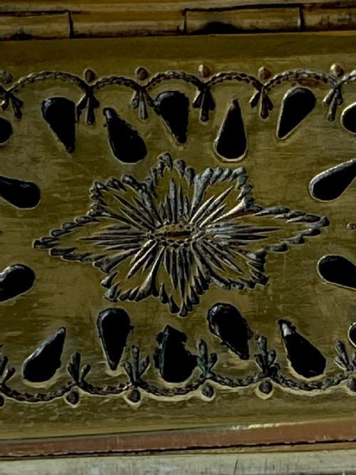 MAGNIFICENT LARGE GEORGIAN SOLID SILVER STERLING VINAIGRETTE GILT LONDON 1801 - ADDITIONAL PHOTO 5