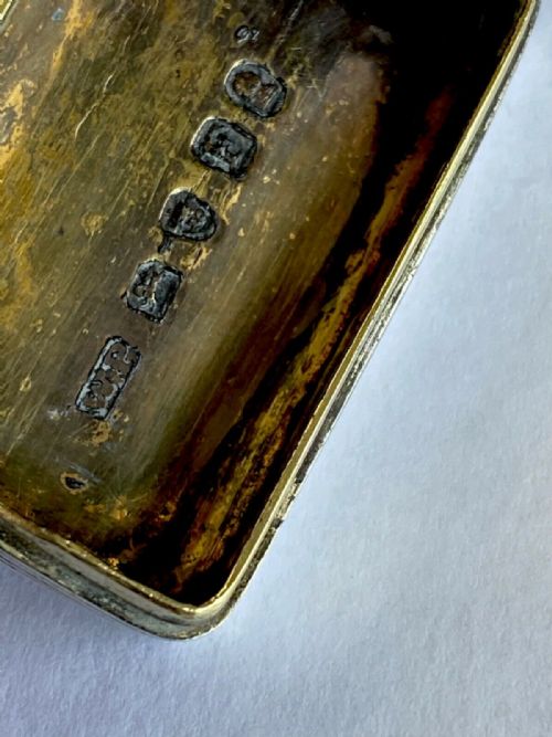 MAGNIFICENT LARGE GEORGIAN SOLID SILVER STERLING VINAIGRETTE GILT LONDON 1801 - ADDITIONAL PHOTO 8