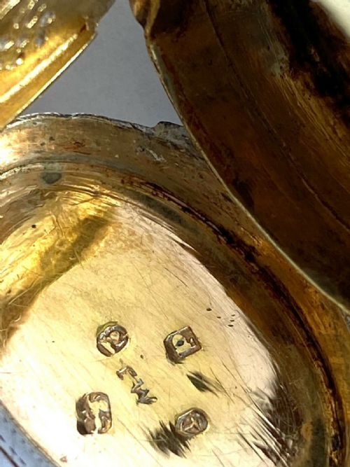 MAGNIFICENT GEORGIAN SOLID SILVER STERLING VINAIGRETTE GILT 1801 - ADDITIONAL PHOTO 5